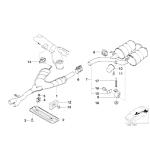 Tłumik środkowy BMW E39 528i prod do 09.1998r - 18101436532