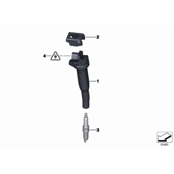 Blokada cewki zapłonowej BMW E39 E46 E53 E60 E61 E63 E70 E81 E84 E83 E90 F01 F10 F15 F30 MINI - 12131437986