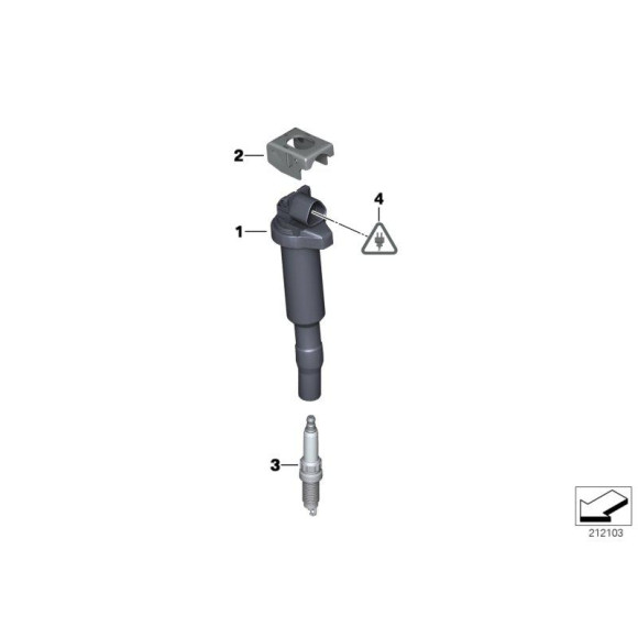 Blokada cewki zapłonowej BMW E39 E46 E53 E60 E61 E63 E70 E81 E84 E83 E90 F01 F10 F15 F30 MINI - 12131437986