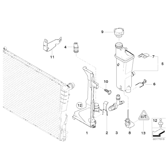 Króciec płynu chłodzącego BMW E53 X5 3,0i 3,0d M54 M57 - 17111438820
