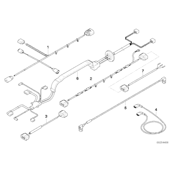 Zestaw przewodów ukł. kierowniczego BMW E70N E71 30dX 35dX 35iX 40dX 50iX - 61129217563