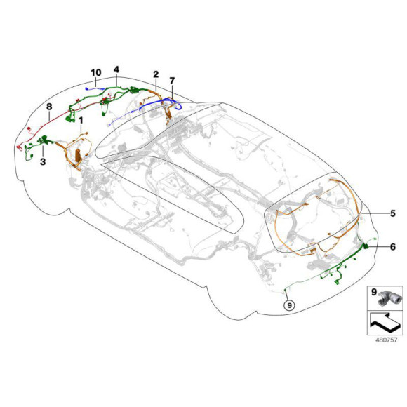 Wiązka przewodów PDC przód BMW E84 X1 16d 18d 18i 20ed 20d 20i 23d 25d 28i 35i - 61129236520