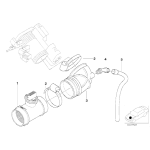 Guma przepływomierza osłona gumowa BMW E36 Compact 316i M43 - 13711439338