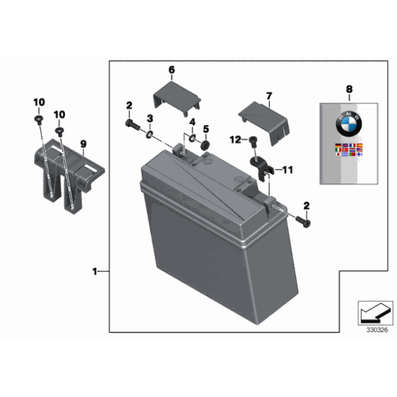61217727930 Uchwyt akumulatora - 61217727930 - Części oryginalne BMW Łódź | Sklep internetowy BMW