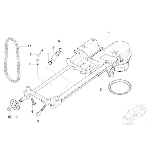 Koło łańcuchowe pompy oleju BMW E60 E61 E63 E64 E65 E66 545 645 735 745 760 - 11411439865