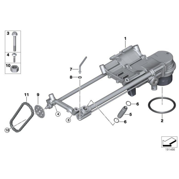 Koło łańcuchowe pompy oleju BMW E60 E61 E63 E64 E65 E66 545 645 735 745 760 - 11411439865