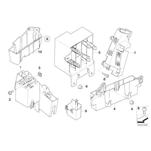 Uchwyt sterowników BMW E70 E71 F15 F16 F25 F26 F85 F86 X5 X6 X3 X4 - 61359199466
