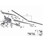 Wycieraczki przód komplet BMW F10 F10N F11 F11N 520 523 525 528 530 535 550 M550 M5 - 61612163749