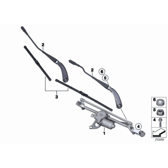 61612219148 Wycieraczki przód BMW F20 F21 F22 F23 F87 114 116 118 120 125 140 218 220 225 228 230 240 - 61612219148 - Części oryginalne BMW Łódź | Sklep internetowy BMW