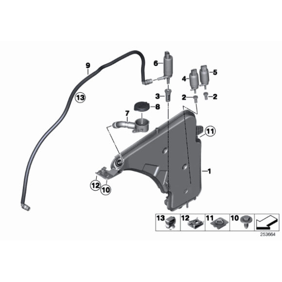 Przewód napełniający BMW F20 F21 F22 F23 F30 F31 F32 F33 F34 F36 F80 F82 F83 F87 - 61667241664