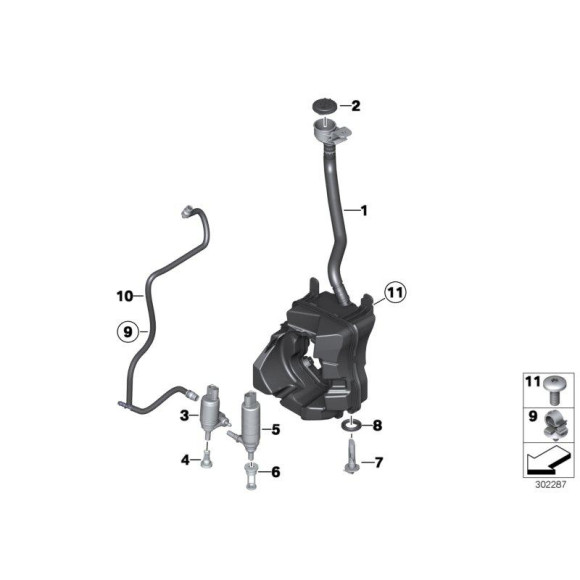 Zbiornik płynu do spryskiwaczy MINI R60 R61 Cooper One - 61669800910
