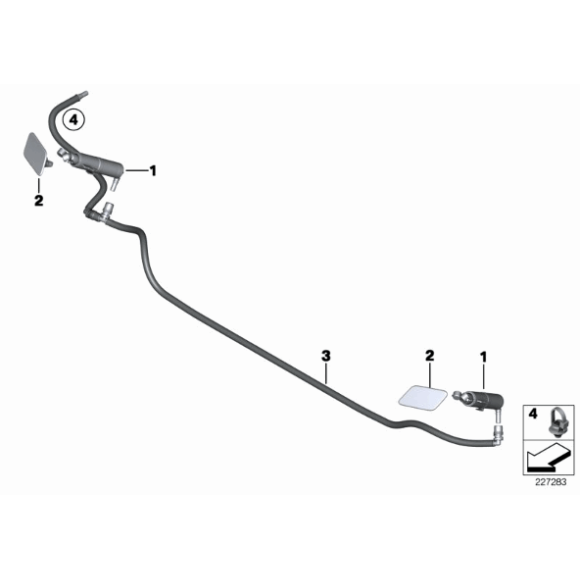 61677251640 Dysza spryskiwacza reflektorów BMW F25 X3 18d  20dX 20i 28i 30dX 35iX 35dX prod do 05.2014r. - 61677251640 - Części oryginalne BMW Łódź | Sklep internetowy BMW