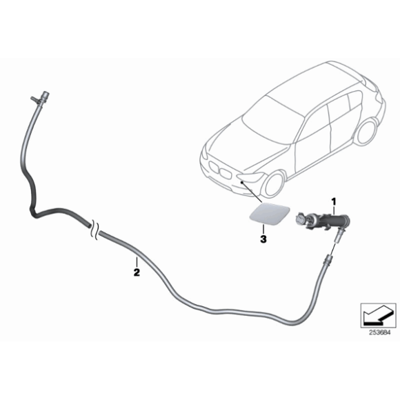 61677275658 Dysza spryskiwacza reflektora prawa BMW F20 F21 F22 F30 F31 F32 F34 F36 F80 F82 F83 - 61677275658 - Części oryginalne BMW Łódź | Sklep internetowy BMW