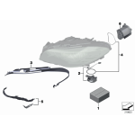 Uszczelka reflektora lewa BMW F10 F11 520i 523i 525i 528i 530i 535i 550i M5 M550dX - 63117240367