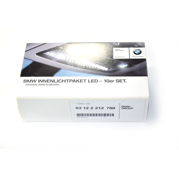 Pakiet oświetlenia wnętrza LED BMW E36 E38 E39 E46 E60 X5 E63 E65 E87 E90 F10 F01 F25 F36 - 63122212788