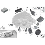 Mocowanie reflektora przód BMW F15 X5 F20 F21 F22 F23 F25 X3 F26 X4 F30 F31 F32 F34 F39 F45 F46 F48 i3 - 63127280779