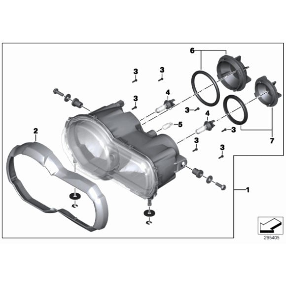 63127716862 Pokrywa reflektora przód BMW E90N E91N 316 318 320 323 325 328 330 335 K50 K51 - 63127716862 - Części oryginalne BMW Łódź | Sklep internetowy BMW