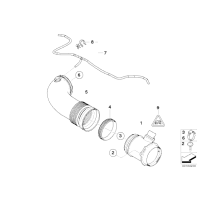 Przepływomierz BMW E53 X5 E60 E61 E63 E64 E65 645Ci 735i 745i 545i - 13627566988