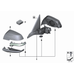 Kierunkowskaz w lusterku prawy BMW E84 X1 F20 F21 F22 F23 F30 F31 F32 F33 F34 F36 I01 i3  - 63137280772
