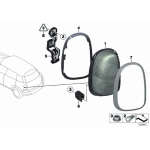 Pałąk mocujący lampę tył prawy MINI R60 Cooper 1,6 2,0 One - 63139807734