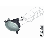 Halogen lampa przeciwmgłowa BMW F20 F21 F22 F23 F30 F31 F32 F33 F34 F36 F45 F46 - 63177248911