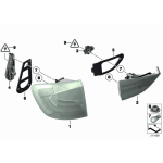 Panel żarówek tył lewy zewnętrzny BMW E84 X1 16 18 20 23 25 28 35 - 63212993579