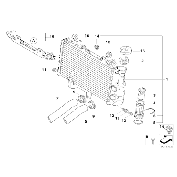 Termostat BMW K14 K15 K18 K19 K40 K41 K43 K44 K48 K61 K70 K71 K72 K73 K75 R13 - 17111464985