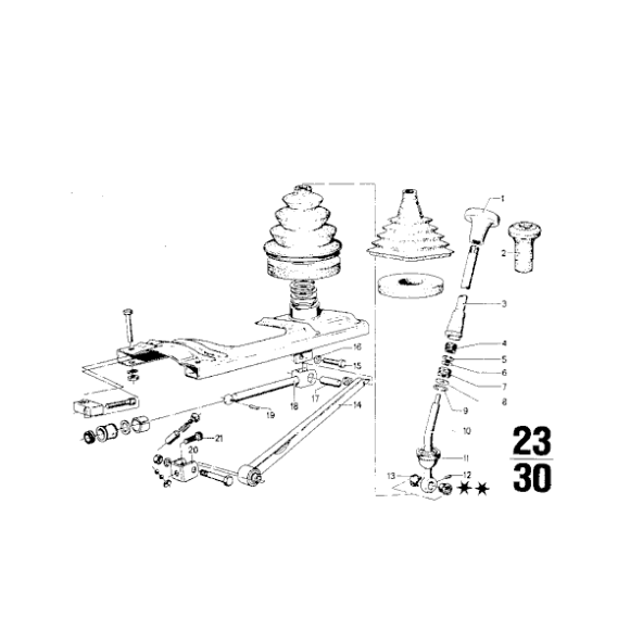 Gniazdo kuliste górne BMW E12 E21 E23 E24 E26 M1 E28 E3 E30 E9 NK - 23411466110