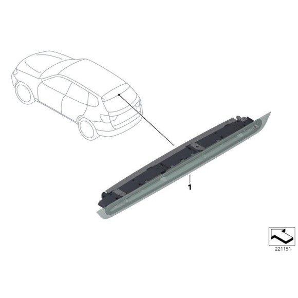 Trzecie światło stop BMW E25 X3 18d 18i 20dX 20i 28i 28iX 28dX 35dX 30dX 35iX - 63257217304