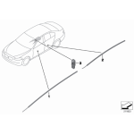 Światłowód drzwi przód górny lewy BMW F10 F11 520 523 525 528 530 535 550 - 63319186635