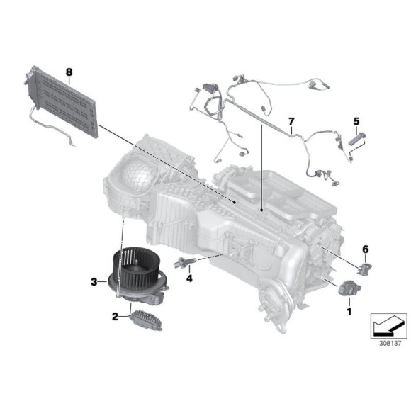 Czujnik temperatury BMW F20 F21 F22 F23 F30 F31 F32 F33 F34 F36 F80 F82 F83 G01 G02 G20 G21 - 64119238085