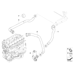 Przewód ukł. chłodzenia BMW E84 E90N E91N E92 E82 E88 123d M 118d 120d 316d 318d 320d 325d 330d 335d - 64219222700