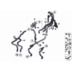 Przewód powrotny płynu chłodzącego ogrzewania postojowego BMW F01N F07 F10 F11 F12 F13 - 64219248663