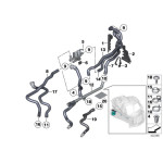Przewód powrotny płynu chłodzącego ogrzewania postojowego BMW F01N F07 F10 F11 F12 F13 - 64219248663