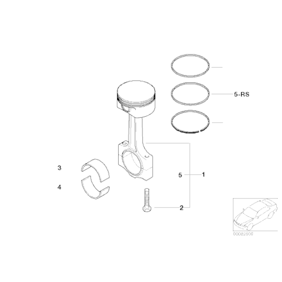 Śruba korbowodu MINI R50 R52 R53 Cooper One 1.4i 1.6i S - 11241485407