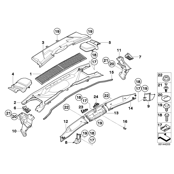 Krat. zabezb. przed liśćmi L BMW E81 E82 E84 E87 E88 E90 E91 E92 E93 116 118 120 123 128 135 - 64319267637