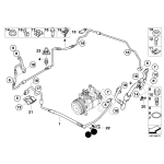 64509226413 Przewód kompresora klimatyzacji BMW E84 X1 E90N E91N E92N E93N 20d 25d 316d 318d - 64509226413 - Części oryginalne BMW Łódź | Sklep internetowy BMW