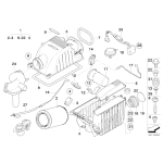 Śruba filtra powietrza MINI R50 R52 R53 Cooper One 1.4i 1.6i S - 13721488796