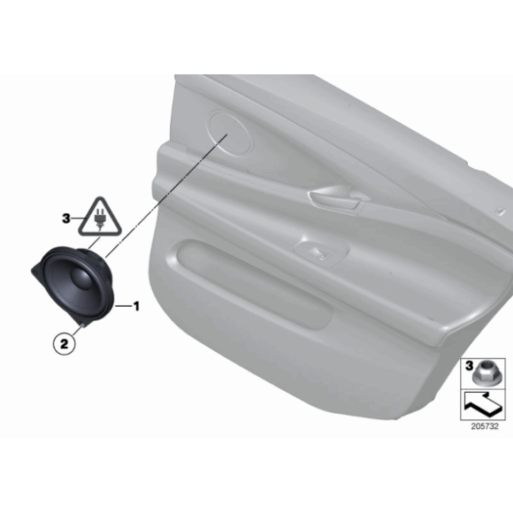 Głośnik średniotonowy stereo przód BMW F10 F11 520 523 525 528 530 535 550 M5 - 65139169692