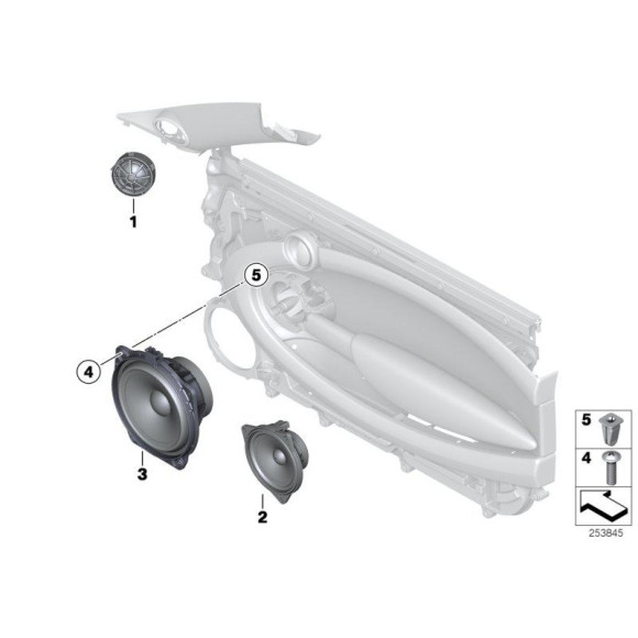 Głośnik tonów wysokich Harman Kardon MINI R55 R56 R57 R58 R59 - 65139204492