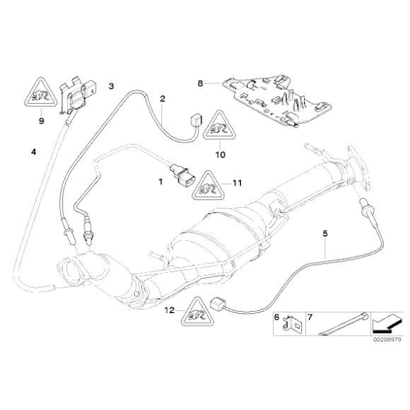 Czujnik temperatury spalin BMW E60 X5 E65 E87 E90 E91 318d 320d 118d 120d 730d 525d 530d - 13627809152