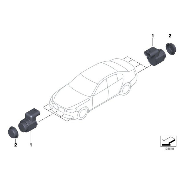 Czujnik parkowania Sparkling Graphit BMW E81 E87 E90 E91 E92 E93 E88 E82 - 66216955997