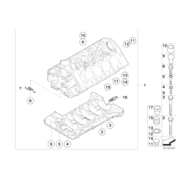 Śruba zamykająca głowicy BMW E21 E23 E24 E30 E31 E32 E34 E39 E53 E60 E90 E92 F06 F12 F13 MOTO - 07119902292