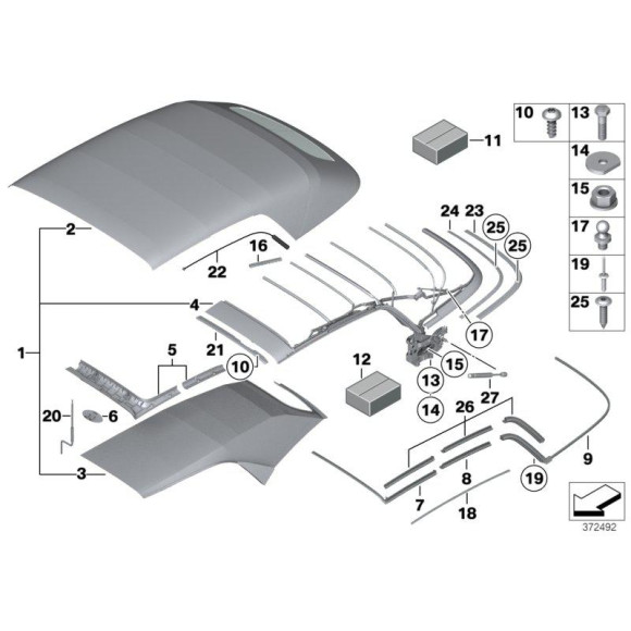 Śruba BMW E24 E28 E21 E30 E32 E34 E46 E85 Z4  - 07119903076