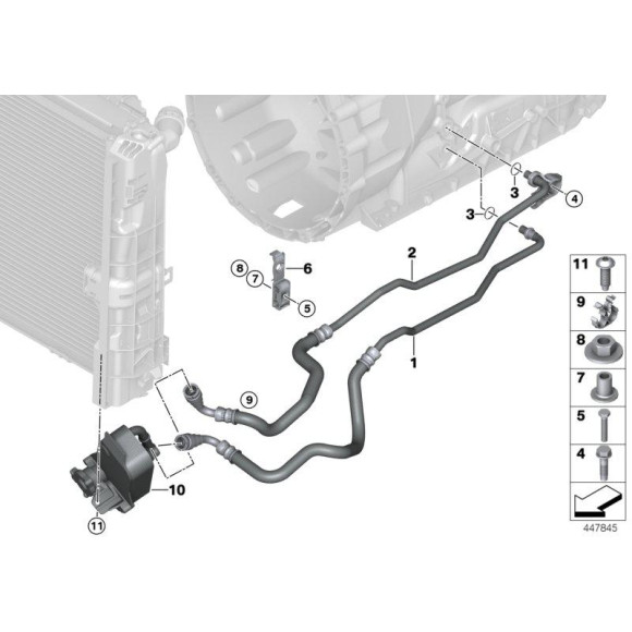 Śruba BMW E30 E36 E46 E39 E38 E60 E65 E90 E87 F10 F11 F21 X1 X3 X5 X6  - 07119904116