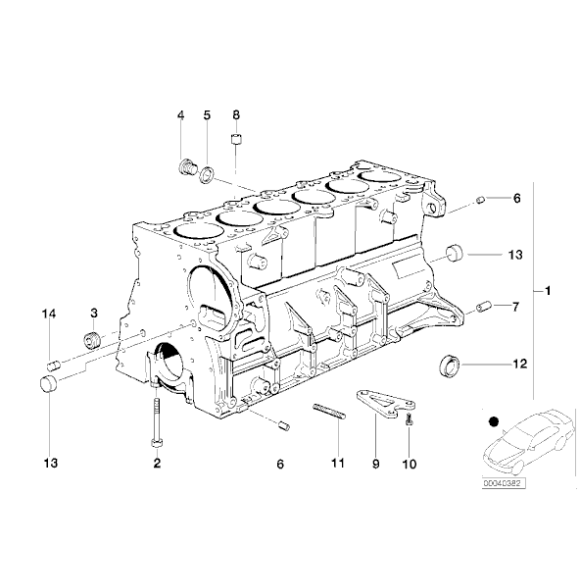 07119904539 Śruba zamykająca BMW E30 E31 E32 E36 E34 E38 E46 E39 E53 E60 E65 E70 E81 E90 F01 F10 F12 F20 F25 F31 MINI