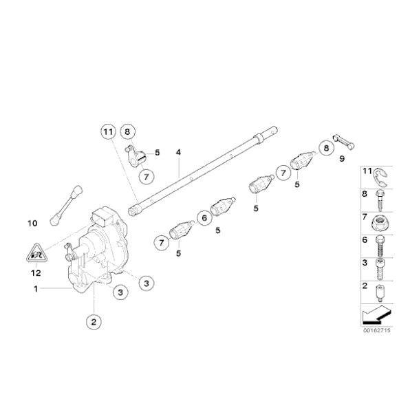 Podkładka zabezpieczająca BMW E10 E12 E21 E23 E24 E28 E3 E30 E32 E36 E46 E60 E61 E90 M3 M5 - 07119904911