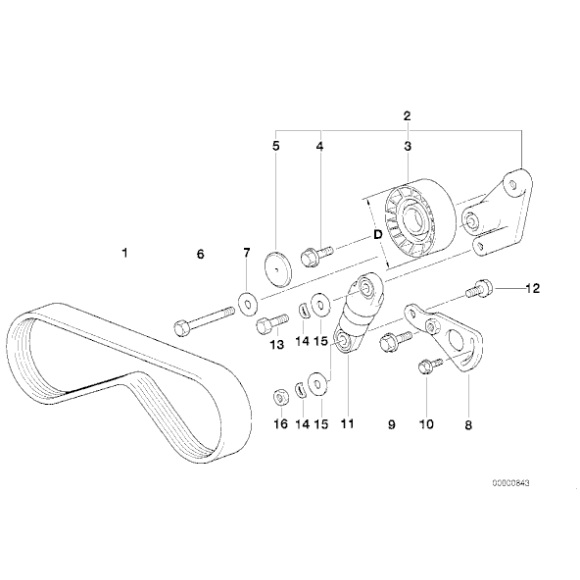 Rolka napinająca - 11281702013