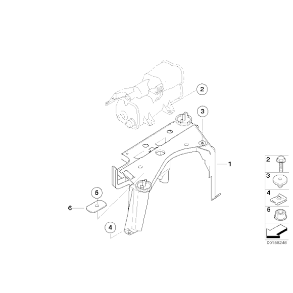 Nakrętka sześciokątna BMW E30 E36 E46 E39 E38 E53 E60 E63 E65 F01 F20 F30 F25 F26 G01 G30 G11 - 07119905515
