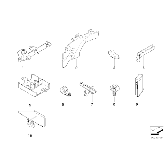 Uchwyt wiązki przew. skrzyni biegów BMW E38 730i 740i 750i M60 M73 M73N - 12521702118